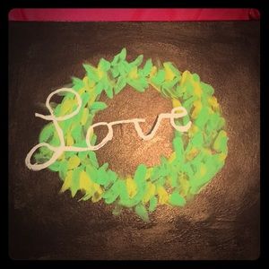 Black and green love picture. Size16 x 20